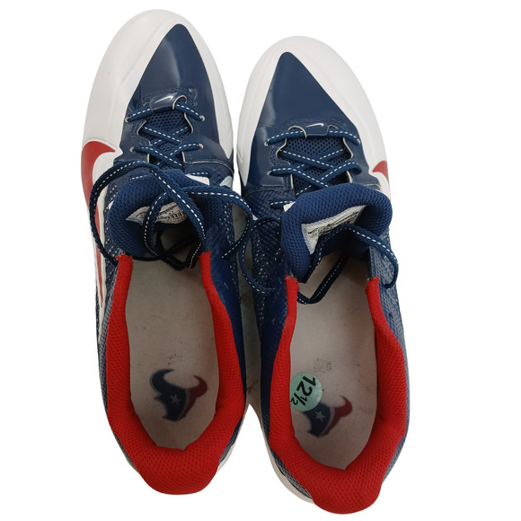 Nike Alpha Pro D Low NFL Football Cleats White/ Blue 622299-413 Houston Texans - Picture 7 of 9